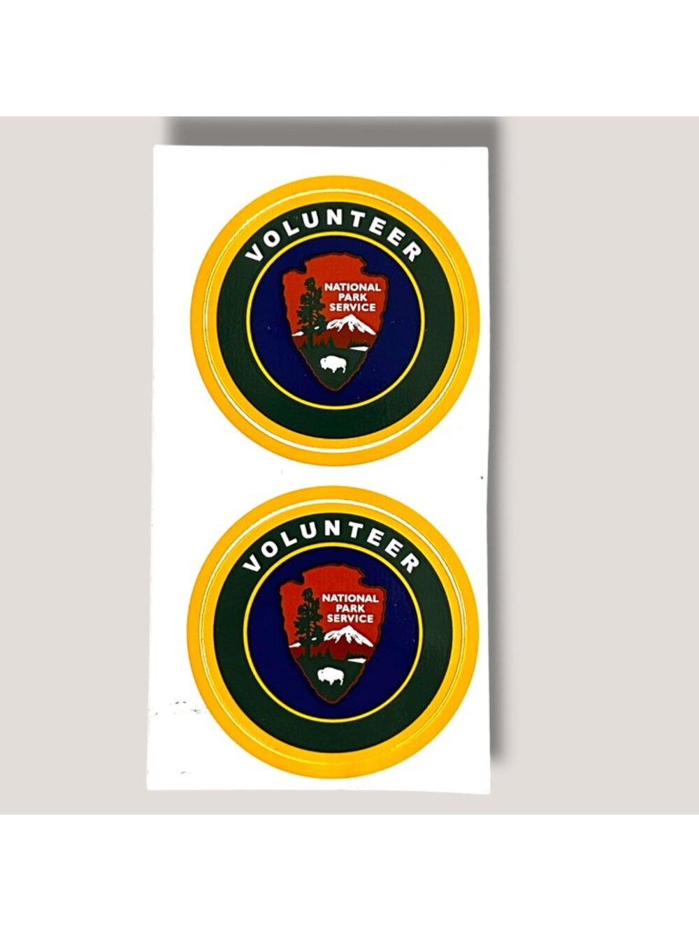National Park Service Volunteer Stickers 2-Pack Round 2 1/2 Inches Multicolor De